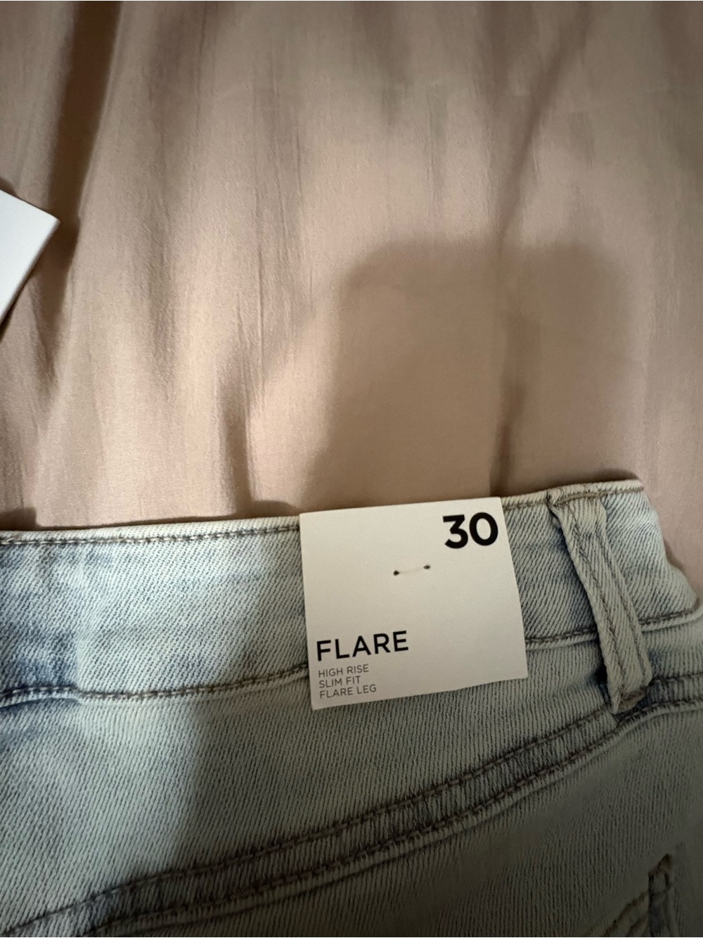 Forever 21 Light Blue Flare Jeans with Printed Inset Panels - Picture 4 of 6